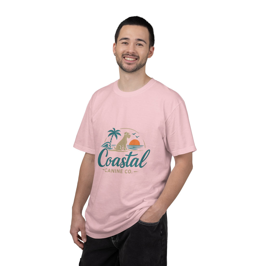 Coastal Canine T-Shirt — Beach Dog Sunset Tee