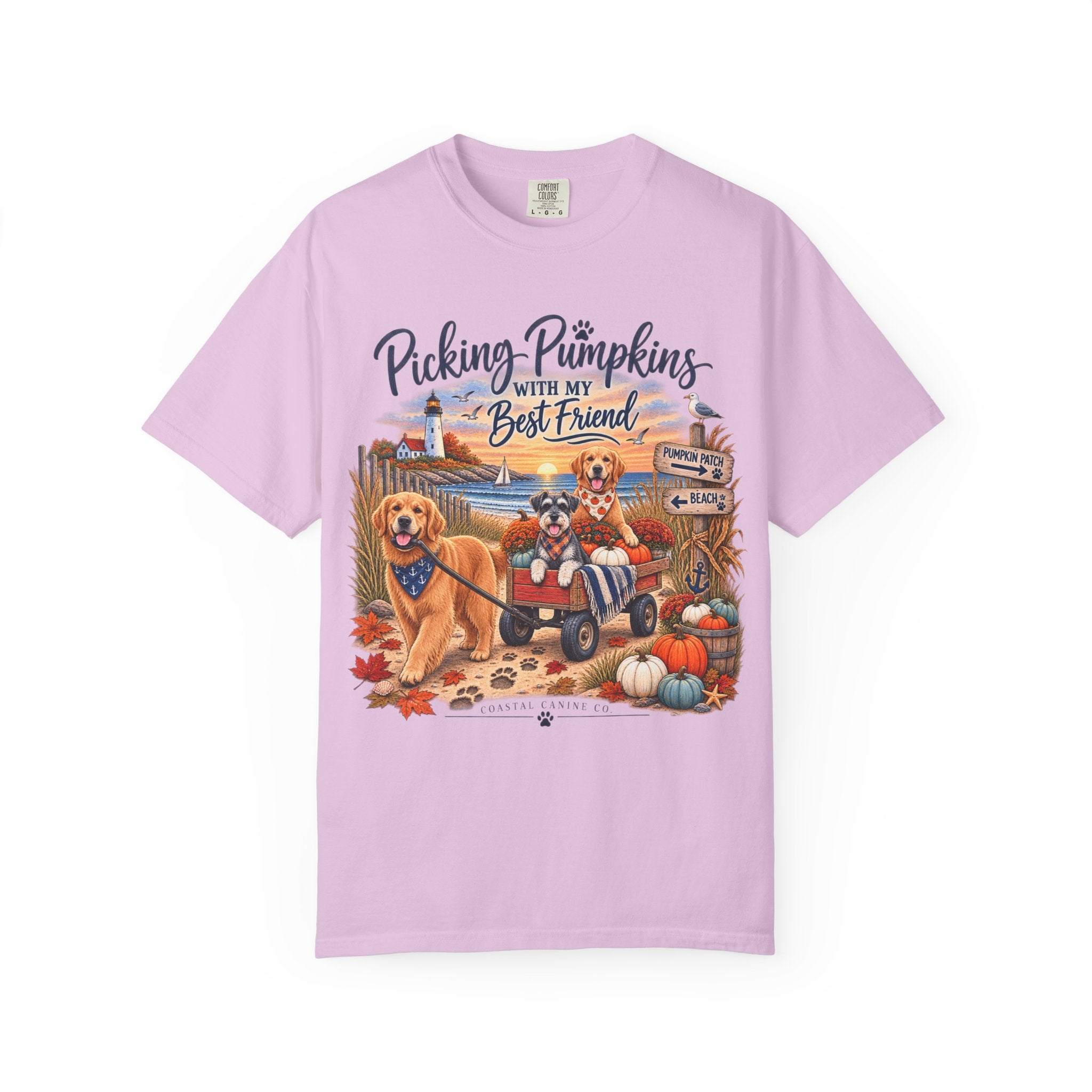 Picking Pumpkins With My Best Friend T-Shirt — Fall Dog Pumpkin Patch Tee