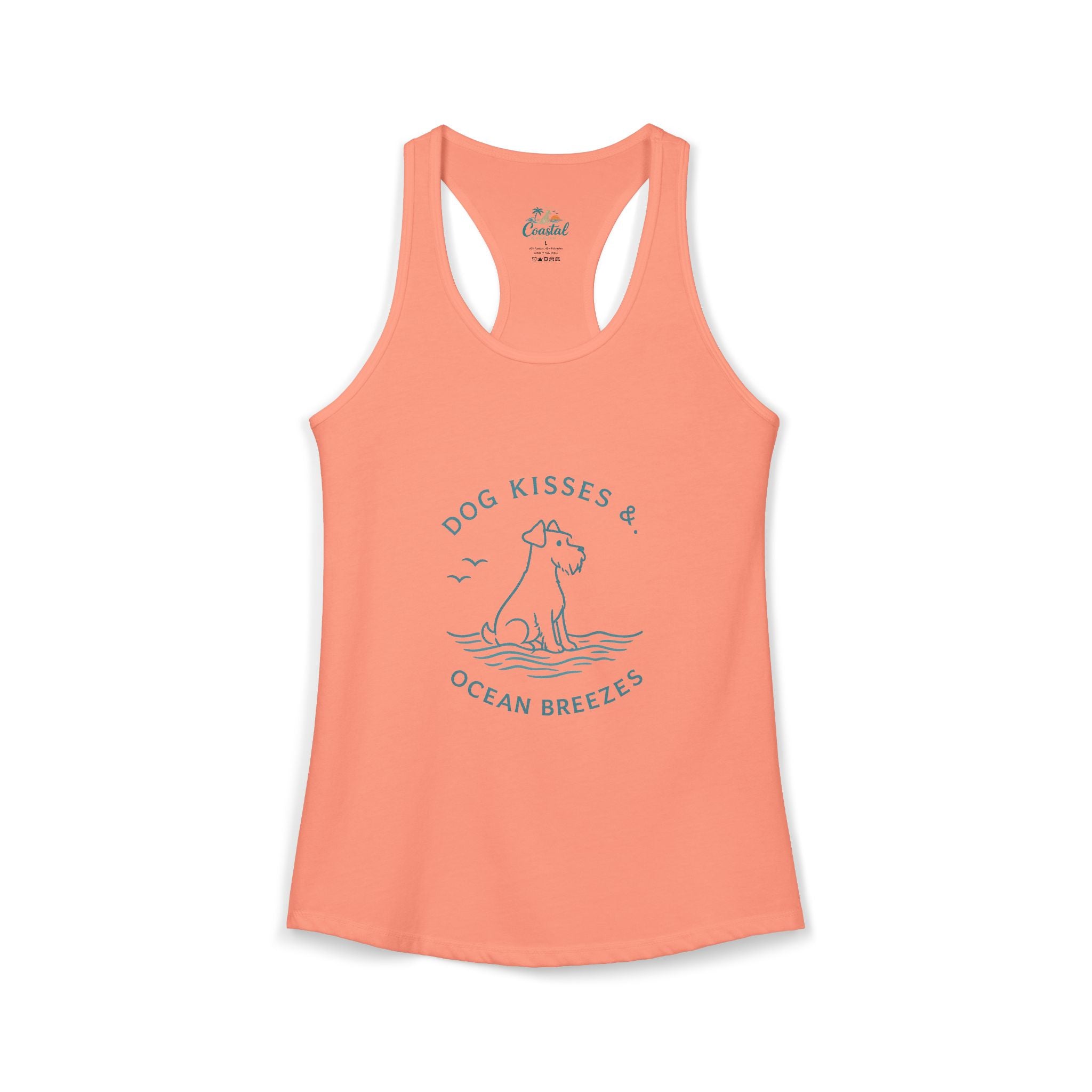 Dog Kisses & Ocean Breezes-Women's Racerback Tank
