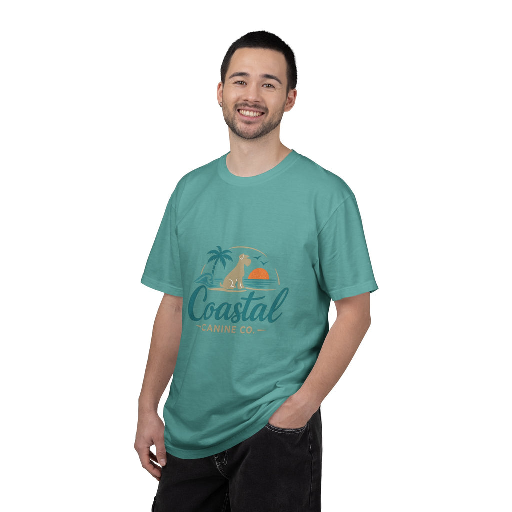 Coastal Canine T-Shirt — Beach Dog Sunset Tee