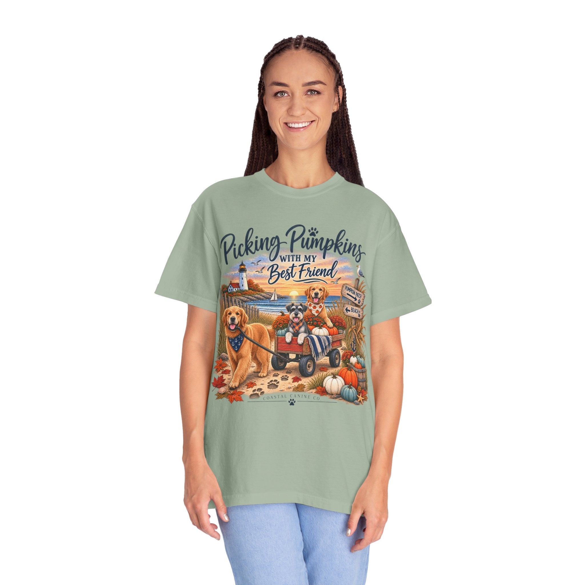 Picking Pumpkins With My Best Friend T-Shirt — Fall Dog Pumpkin Patch Tee
