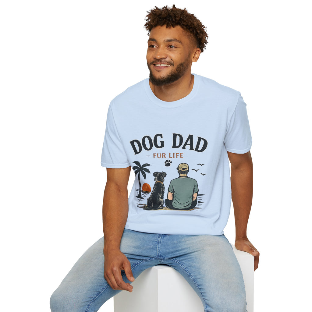 Dog Dad T‑Shirt — "Dog Dad Fur Life" Graphic Tee for Pet Lovers