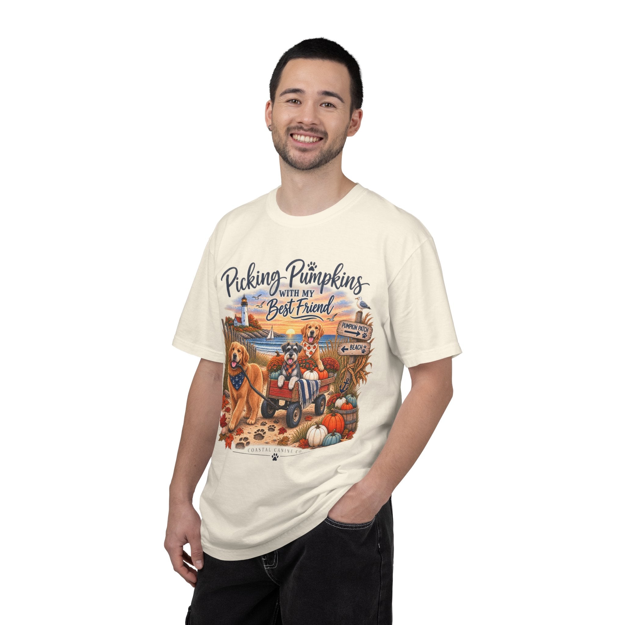 Picking Pumpkins With My Best Friend T-Shirt — Fall Dog Pumpkin Patch Tee