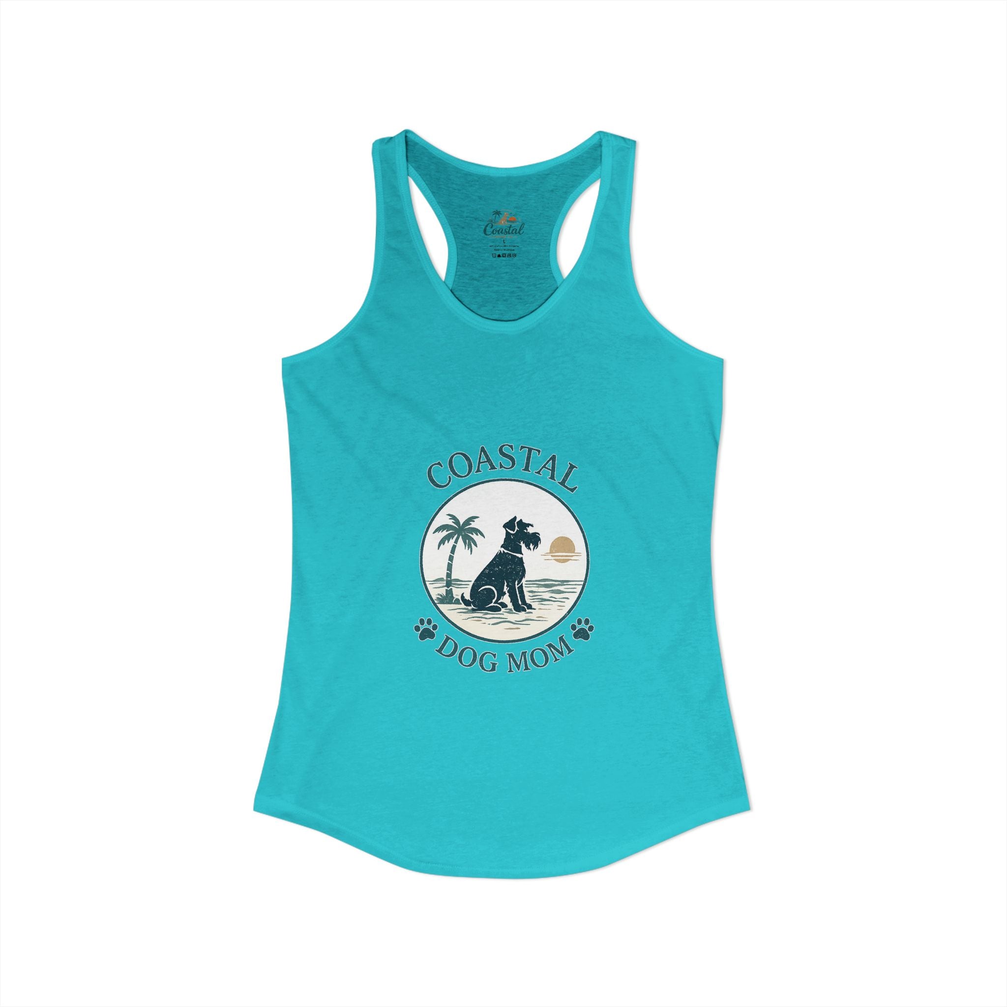Coastal Dog Mom-Women's Racerback Tank