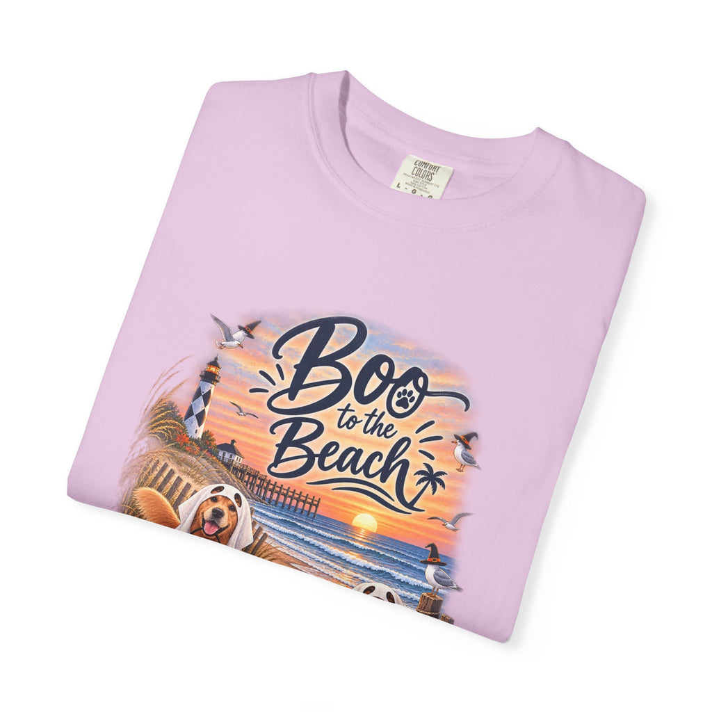 Boo to the Beach T-Shirt — Cute Halloween Dogs on Sunset Beach