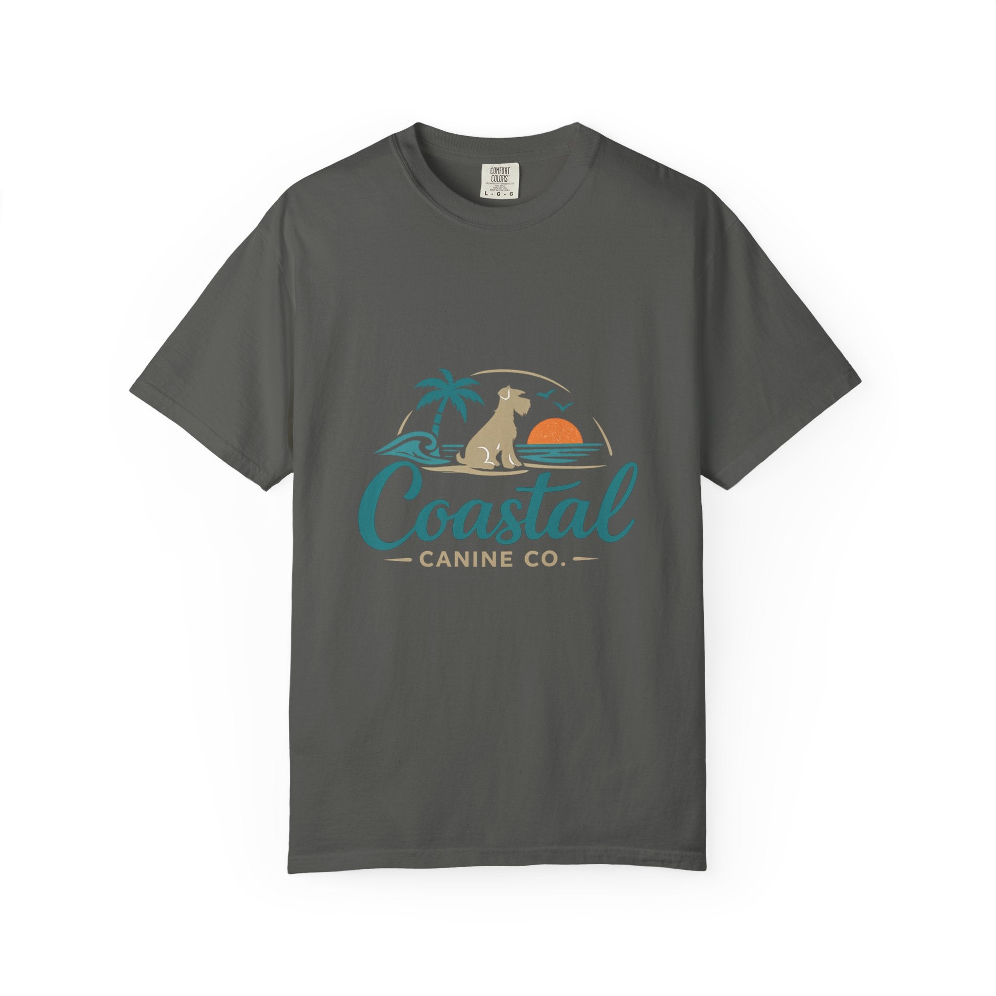 Coastal Canine T-Shirt — Beach Dog Sunset Tee