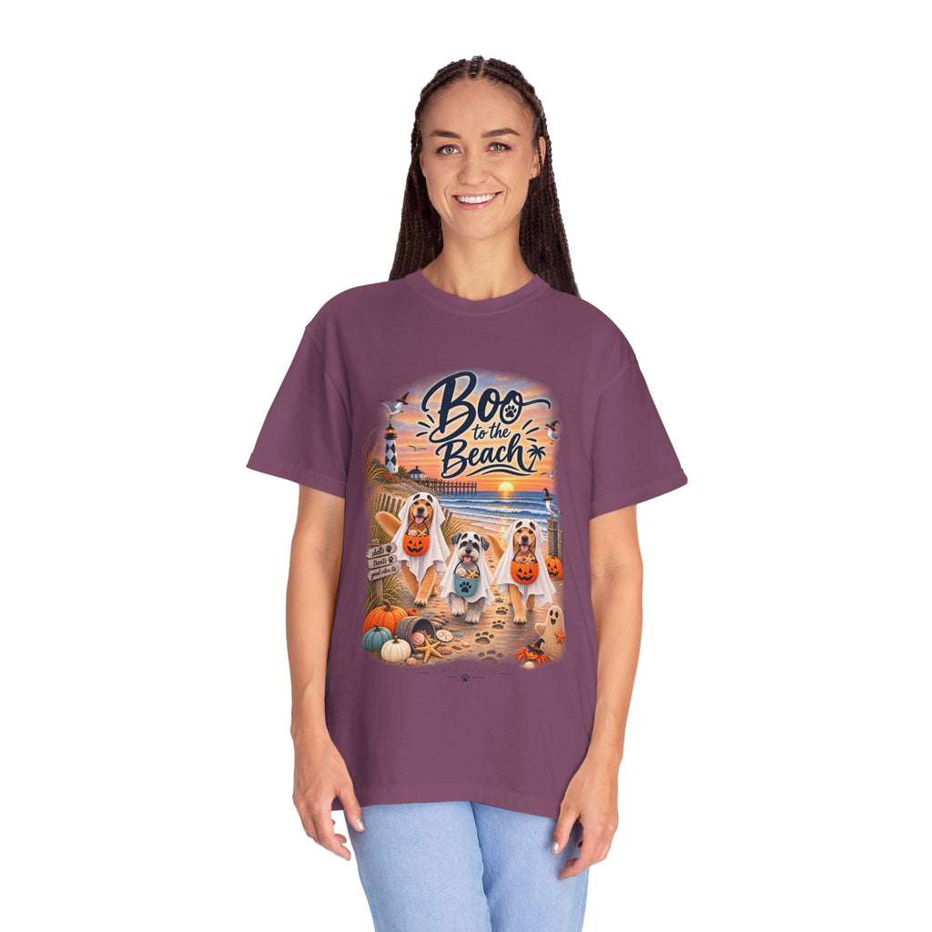 Boo to the Beach T-Shirt — Cute Halloween Dogs on Sunset Beach