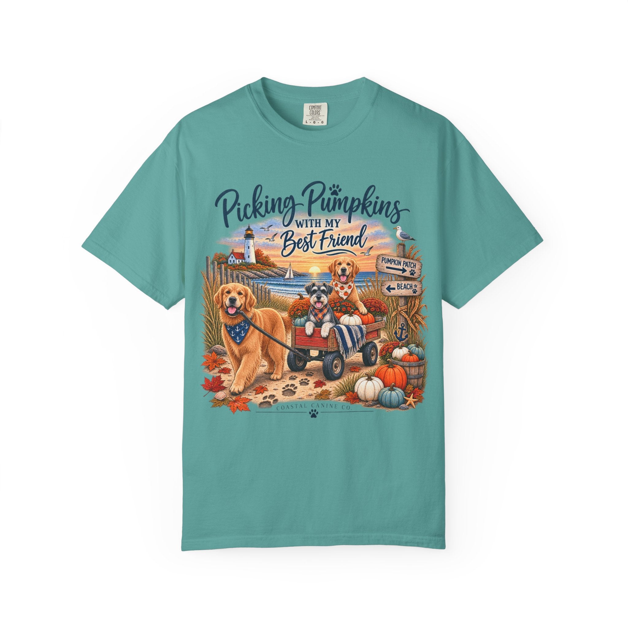 Picking Pumpkins With My Best Friend T-Shirt — Fall Dog Pumpkin Patch Tee