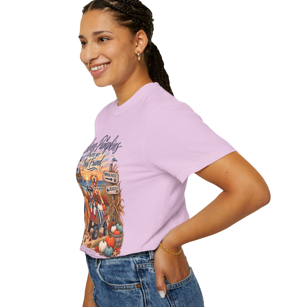 Picking Pumpkins With My Best Friend T-Shirt — Fall Dog Pumpkin Patch Tee