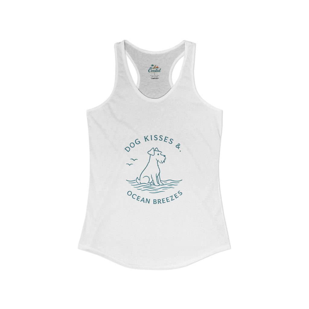 Dog Kisses & Ocean Breezes-Women's Racerback Tank