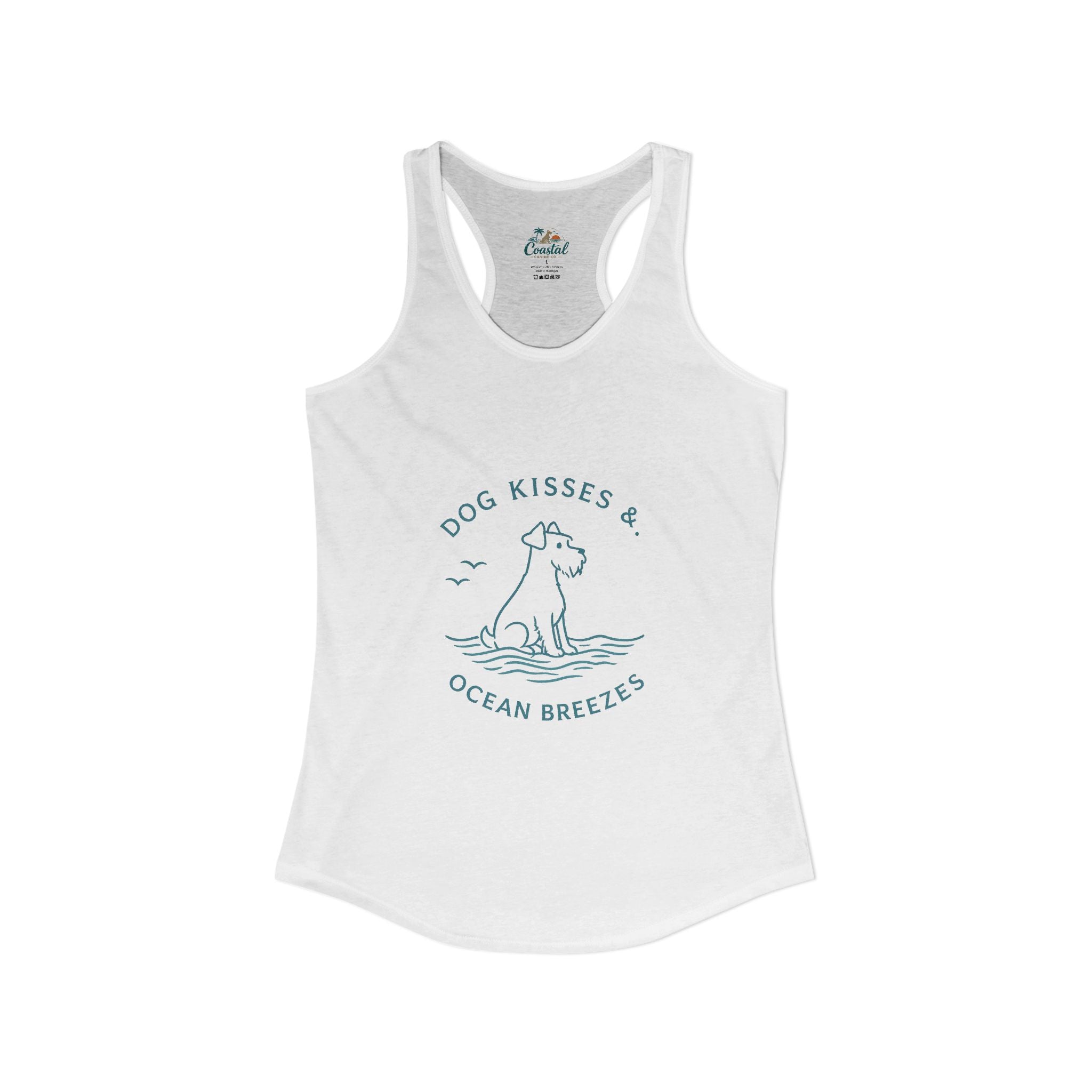 Dog Kisses & Ocean Breezes-Women's Racerback Tank