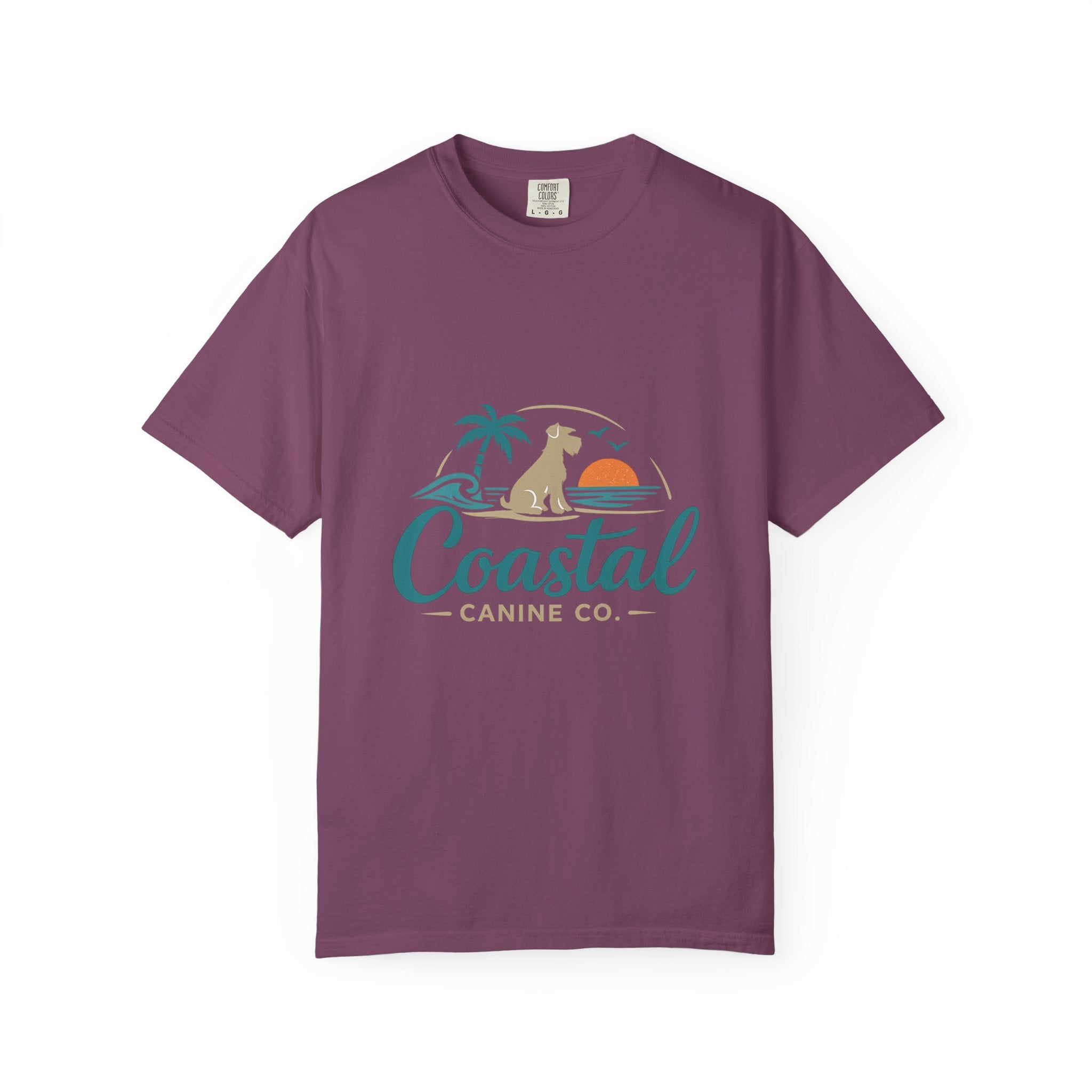 Coastal Canine T-Shirt — Beach Dog Sunset Tee