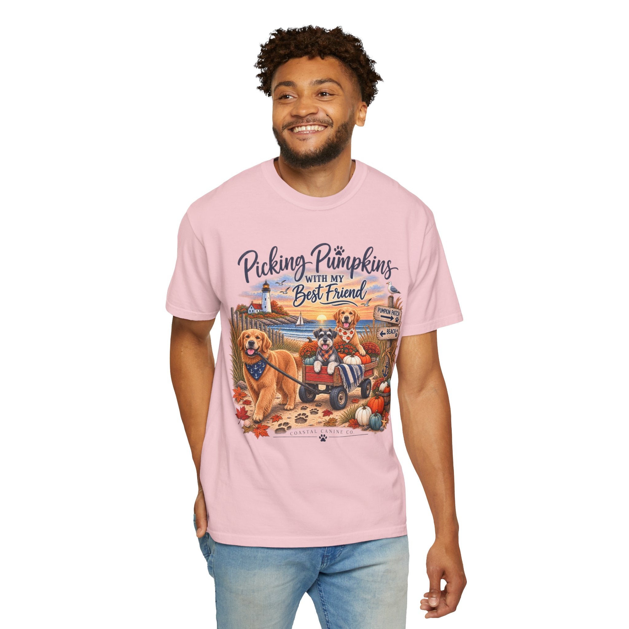 Picking Pumpkins With My Best Friend T-Shirt — Fall Dog Pumpkin Patch Tee