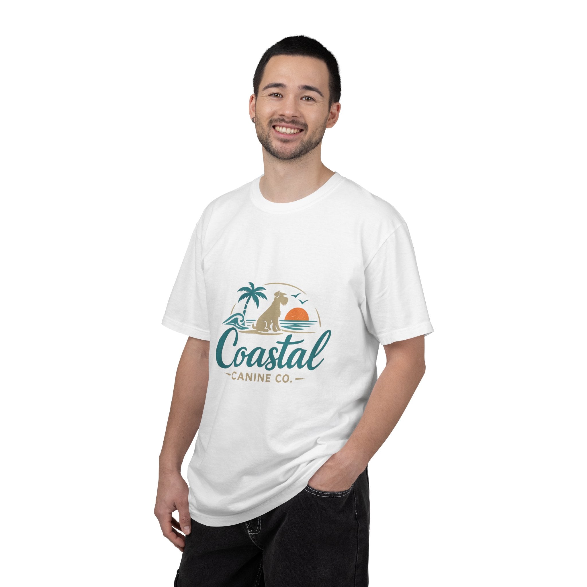 Coastal Canine T-Shirt — Beach Dog Sunset Tee