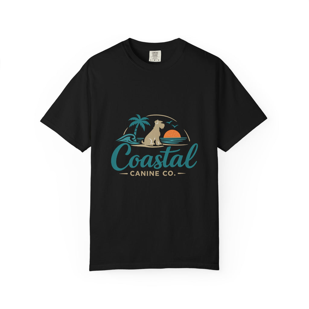Coastal Canine T-Shirt — Beach Dog Sunset Tee