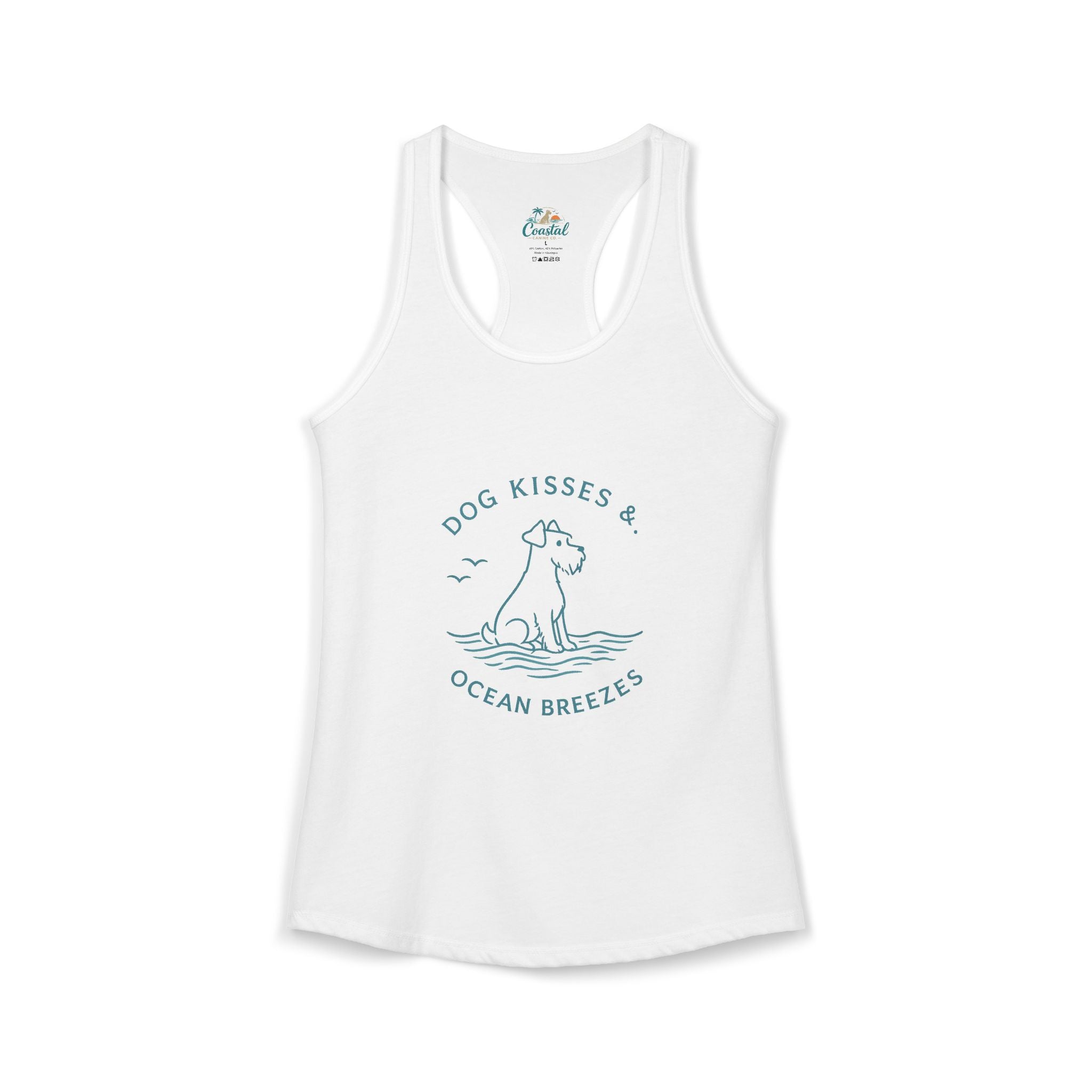 Dog Kisses & Ocean Breezes-Women's Racerback Tank