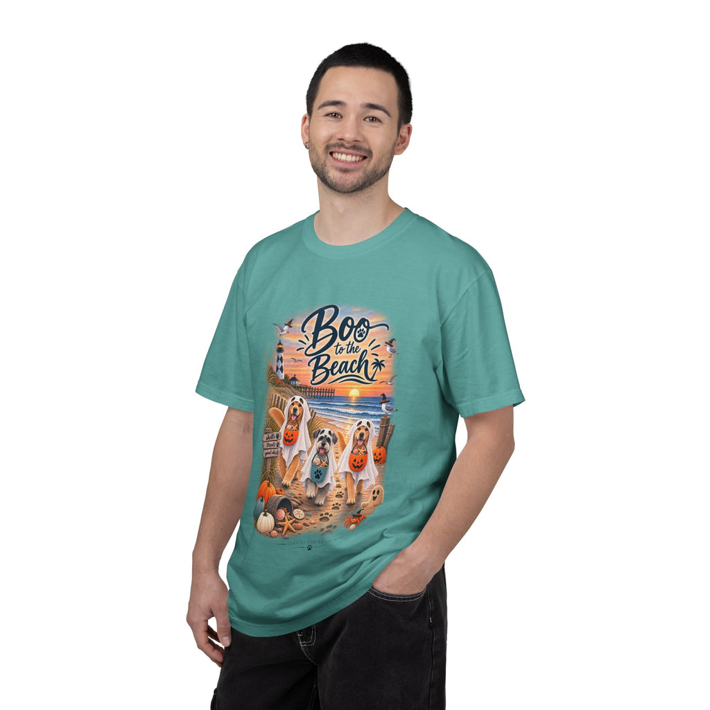 Boo to the Beach T-Shirt — Cute Halloween Dogs on Sunset Beach