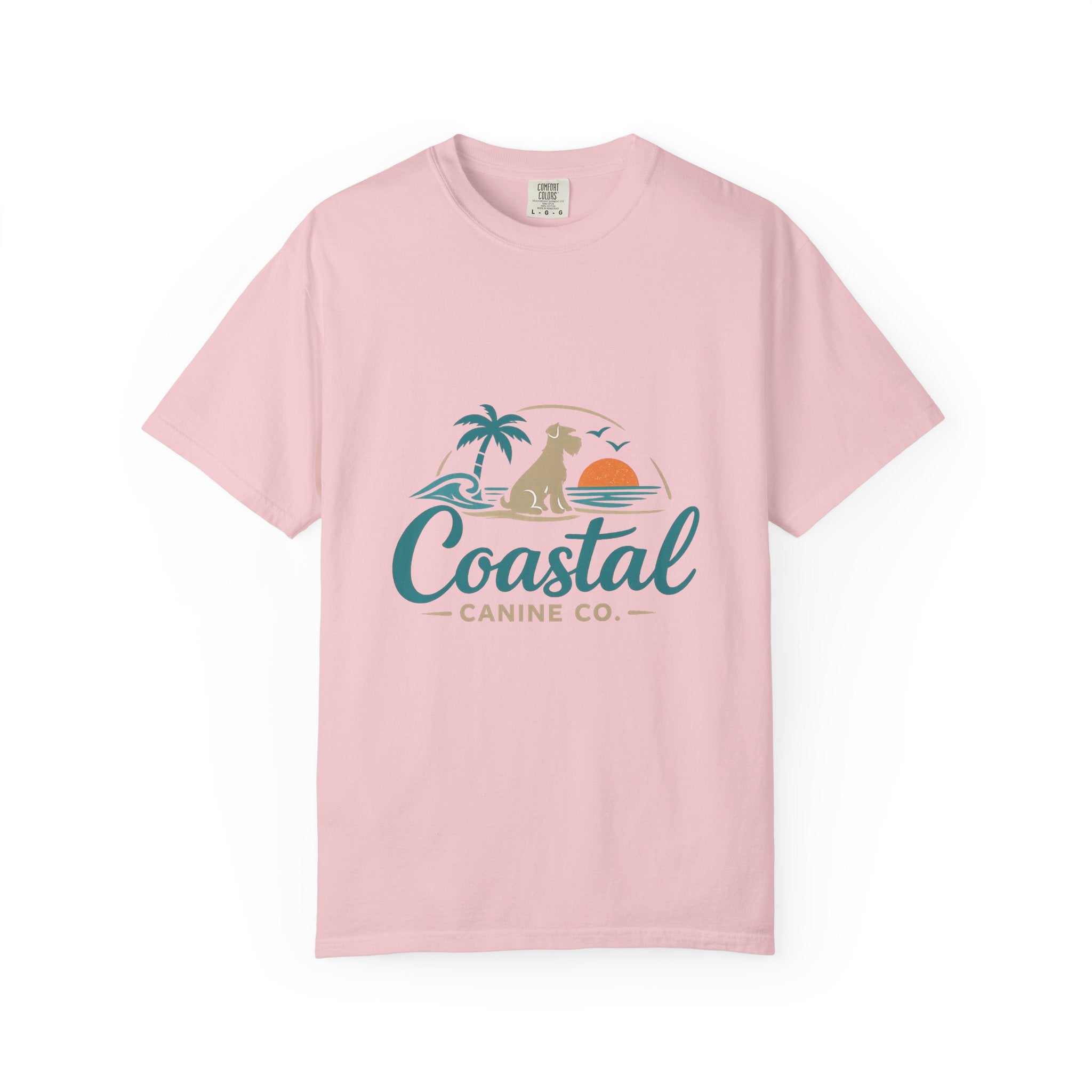 Coastal Canine T-Shirt — Beach Dog Sunset Tee