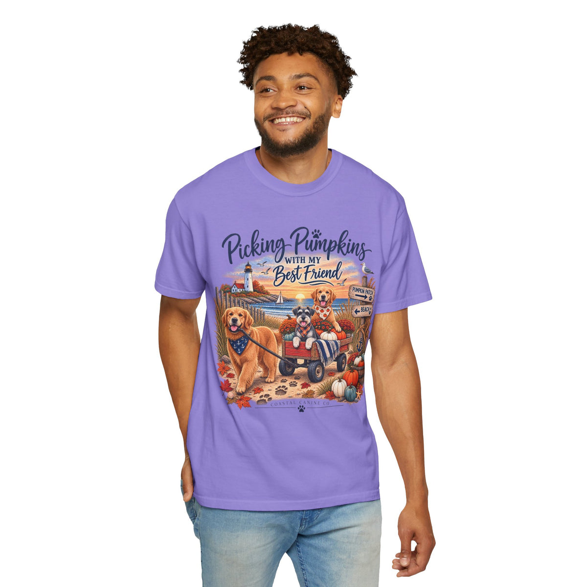 Picking Pumpkins With My Best Friend T-Shirt — Fall Dog Pumpkin Patch Tee