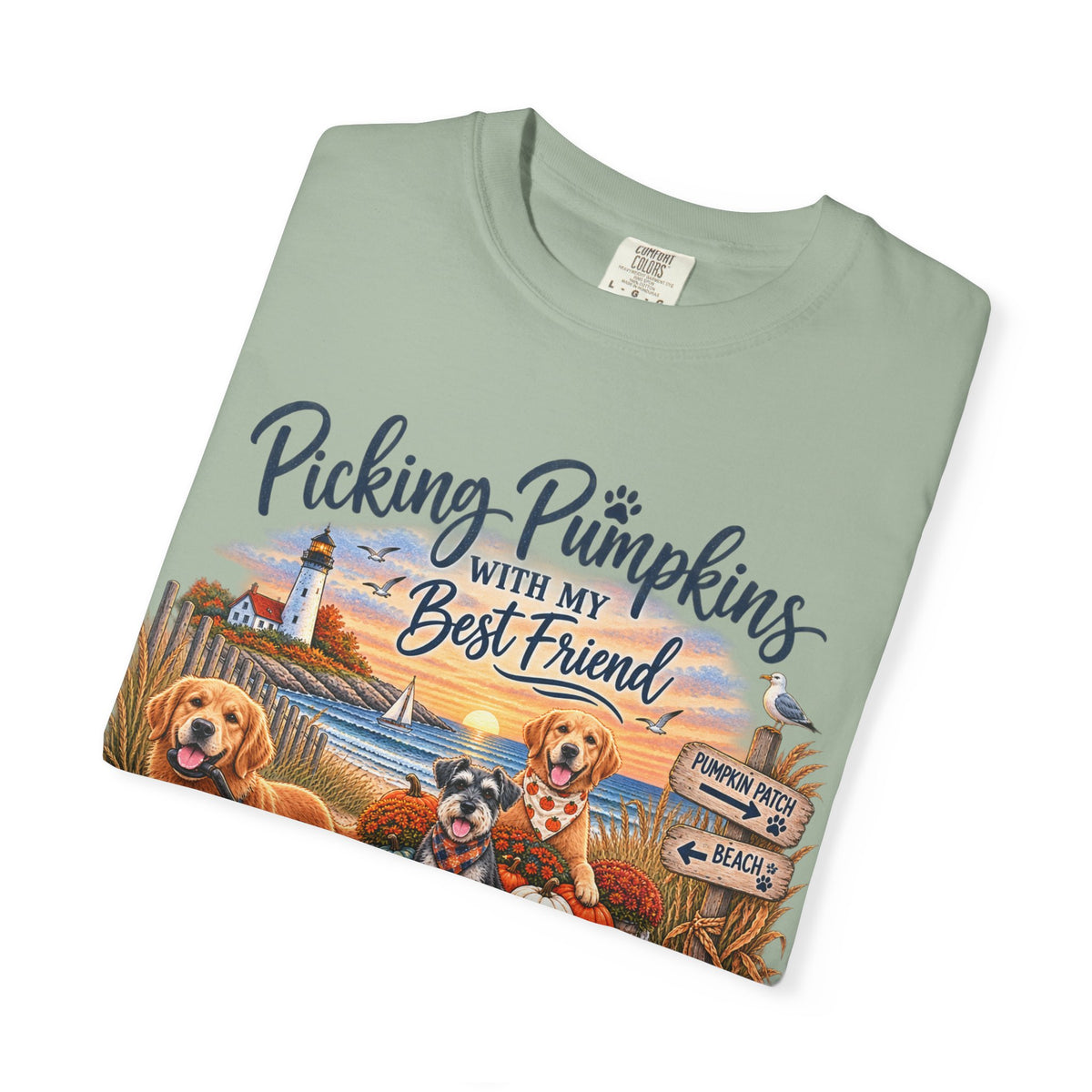 Picking Pumpkins With My Best Friend T-Shirt — Fall Dog Pumpkin Patch Tee
