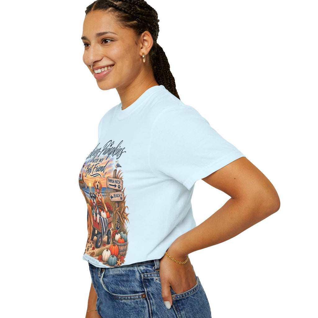Picking Pumpkins With My Best Friend T-Shirt — Fall Dog Pumpkin Patch Tee