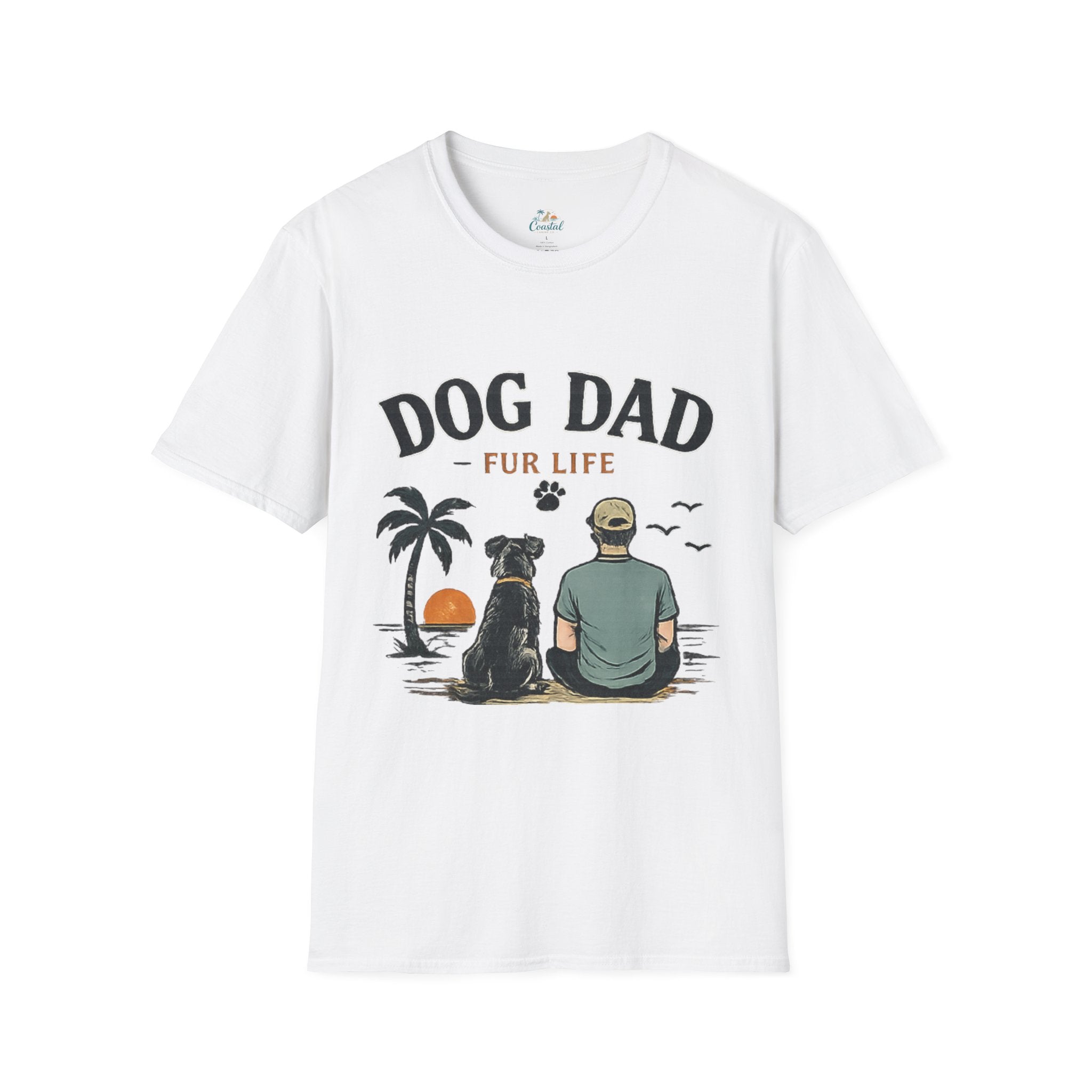 Dog Dad T‑Shirt — "Dog Dad Fur Life" Graphic Tee for Pet Lovers