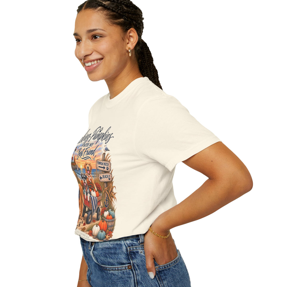 Picking Pumpkins With My Best Friend T-Shirt — Fall Dog Pumpkin Patch Tee