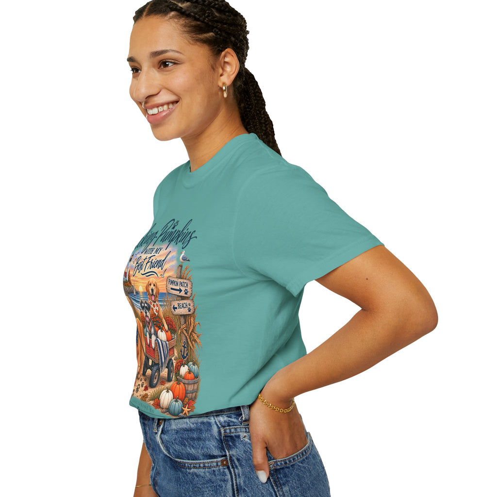 Picking Pumpkins With My Best Friend T-Shirt — Fall Dog Pumpkin Patch Tee