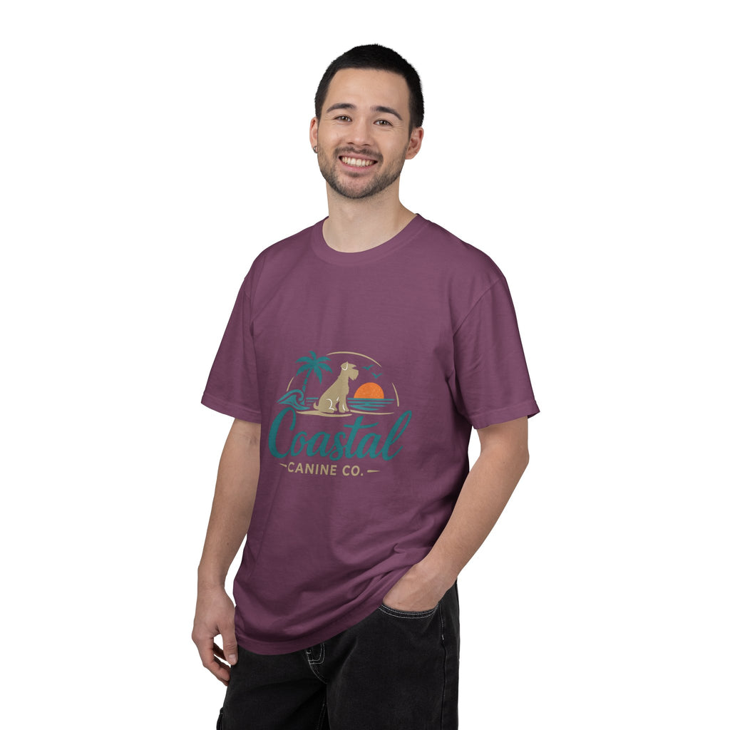 Coastal Canine T-Shirt — Beach Dog Sunset Tee