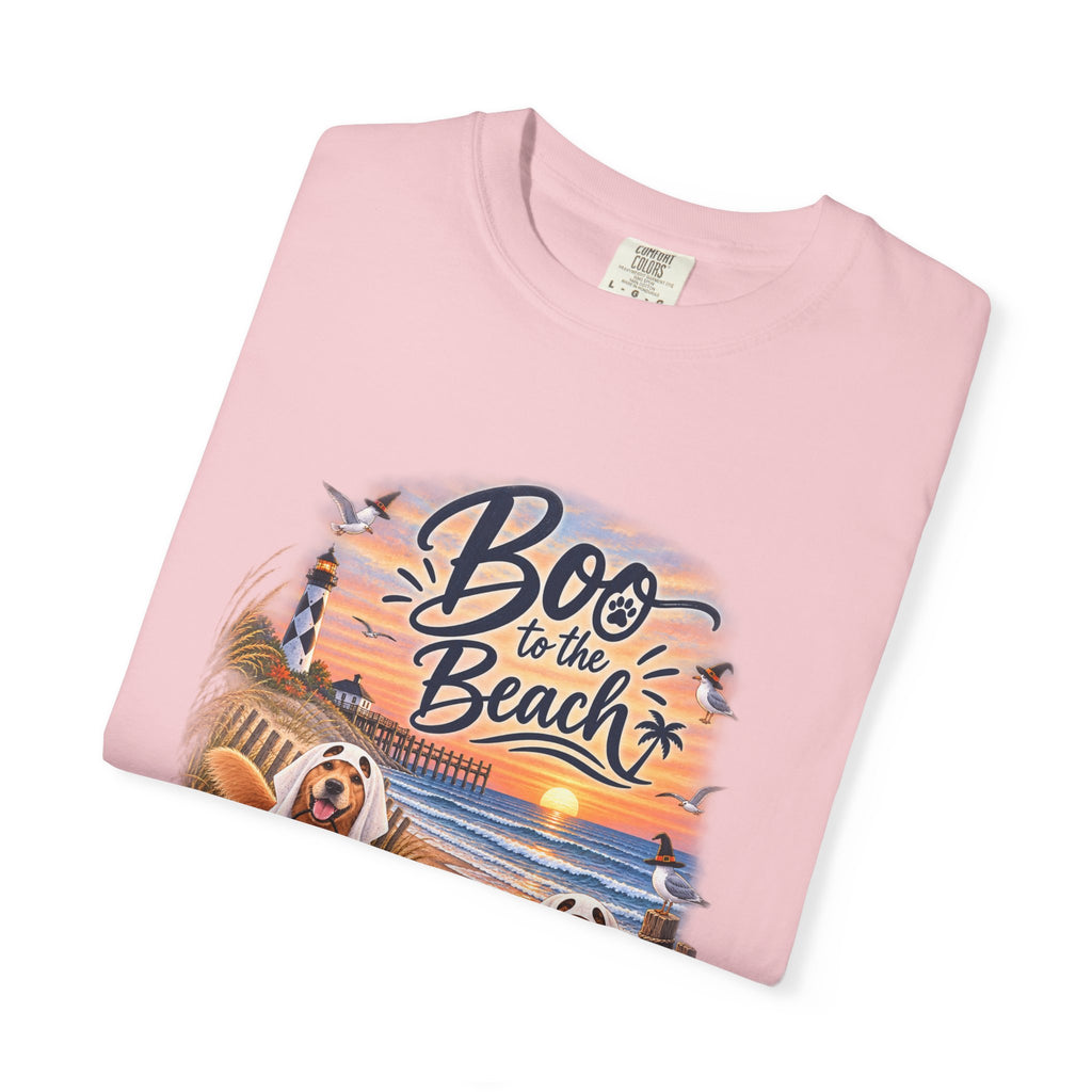 Boo to the Beach T-Shirt — Cute Halloween Dogs on Sunset Beach