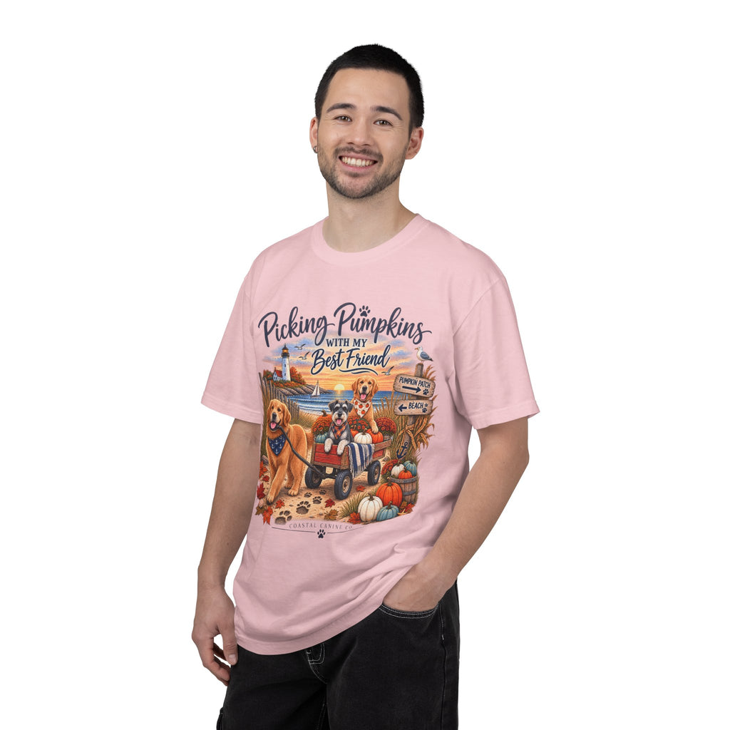 Picking Pumpkins With My Best Friend T-Shirt — Fall Dog Pumpkin Patch Tee