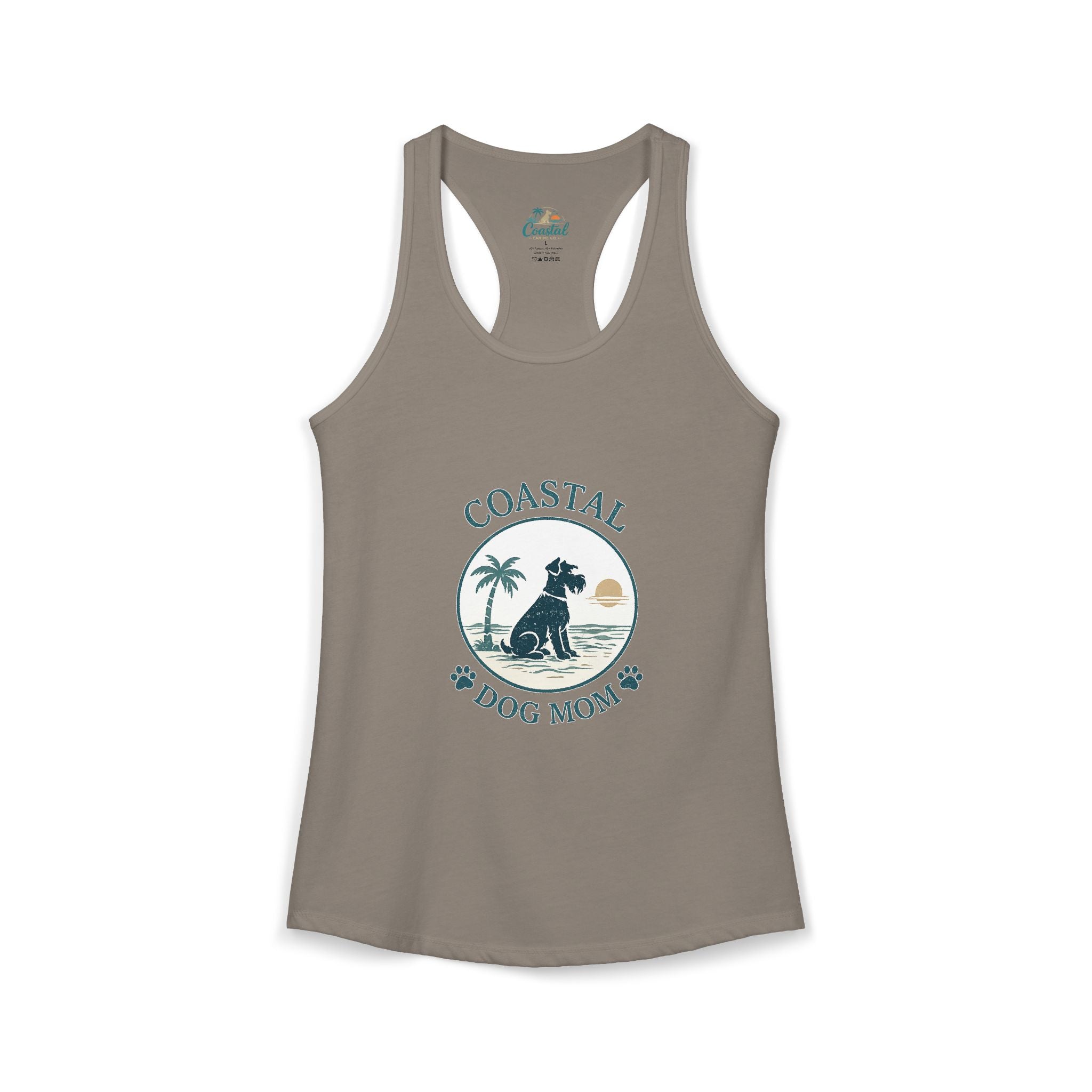 Coastal Dog Mom-Women's Racerback Tank