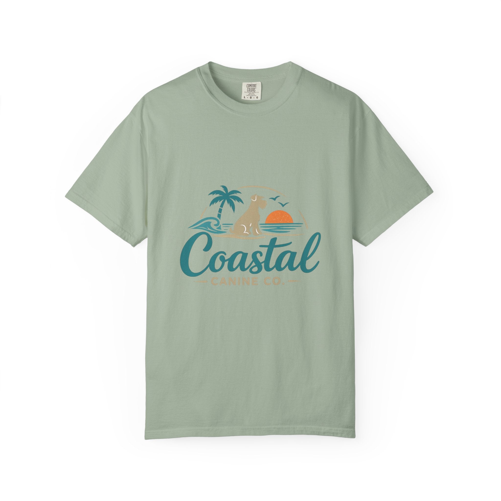 Coastal Canine T-Shirt — Beach Dog Sunset Tee