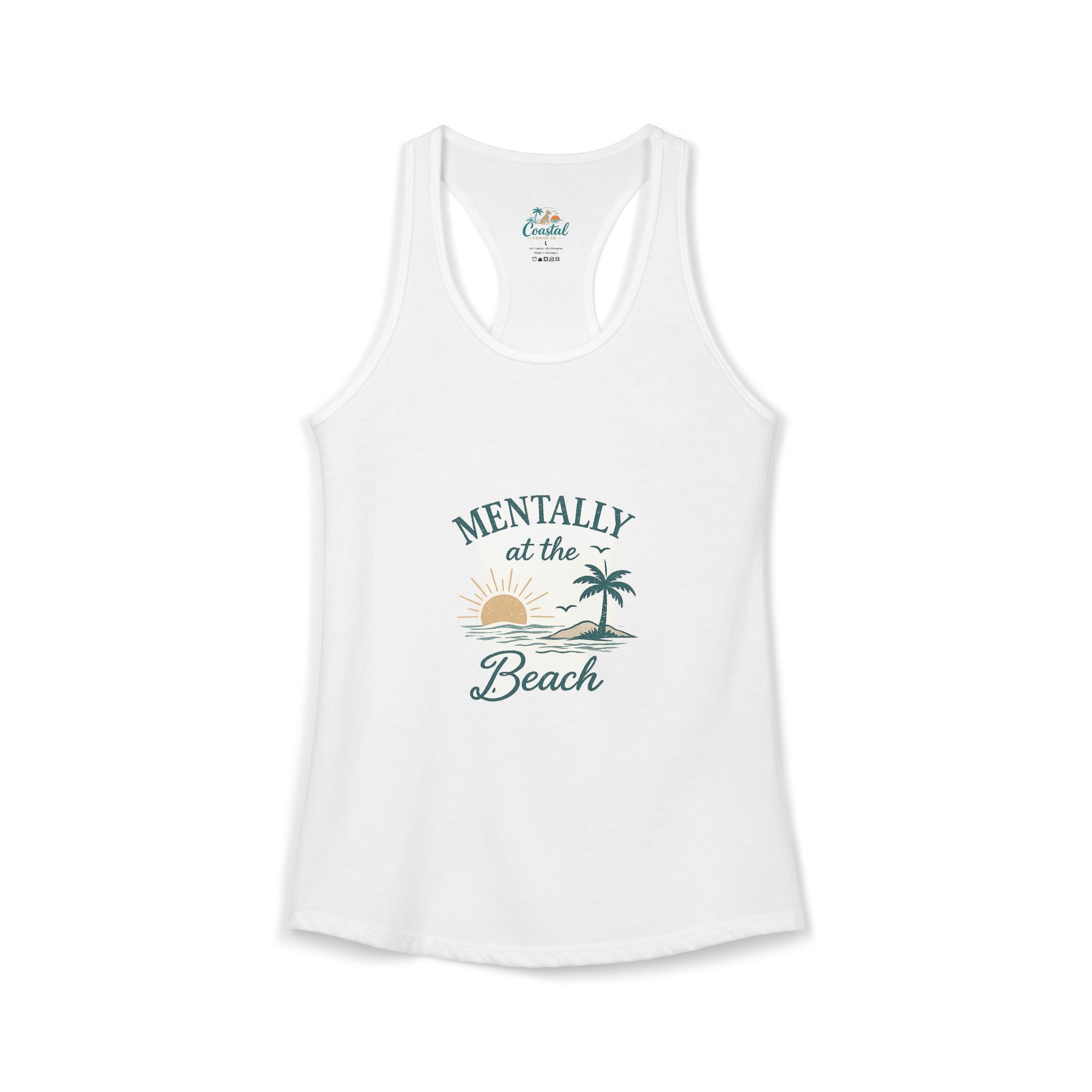 Mentally at the Beach-Women's Racerback Tank