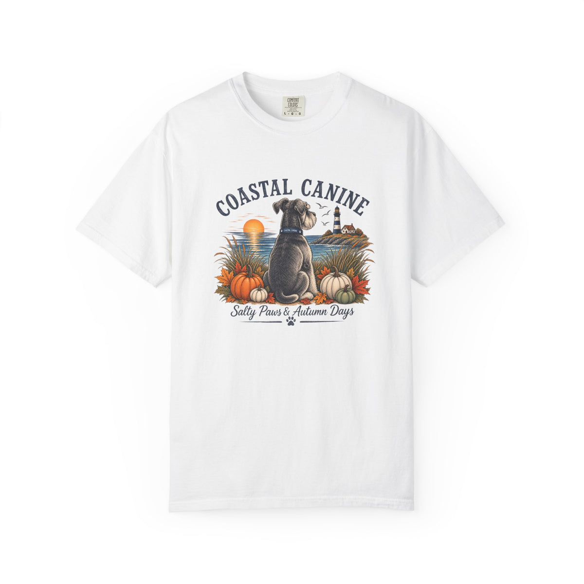 Coastal Canine T-Shirt — Salty Paws & Autumn Days Beach Dog Tee