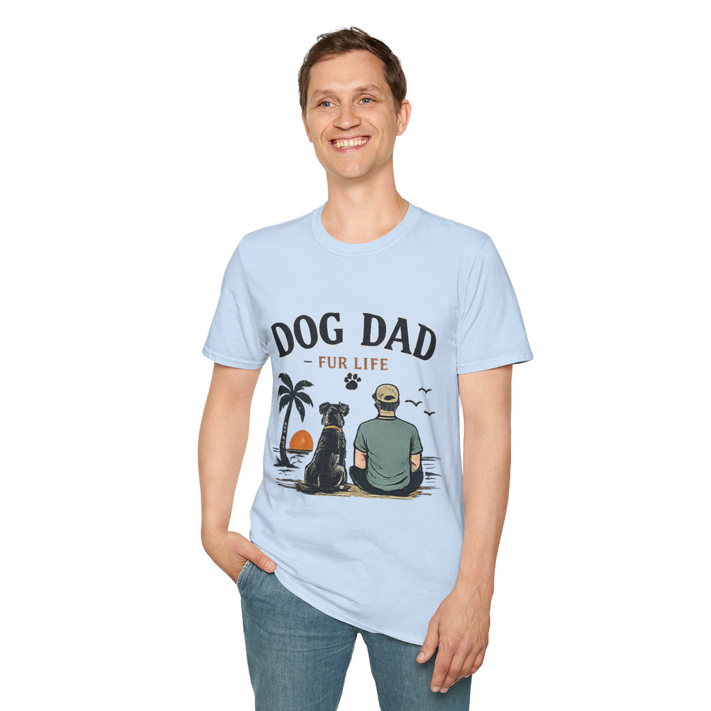 Dog Dad T‑Shirt — "Dog Dad Fur Life" Graphic Tee for Pet Lovers