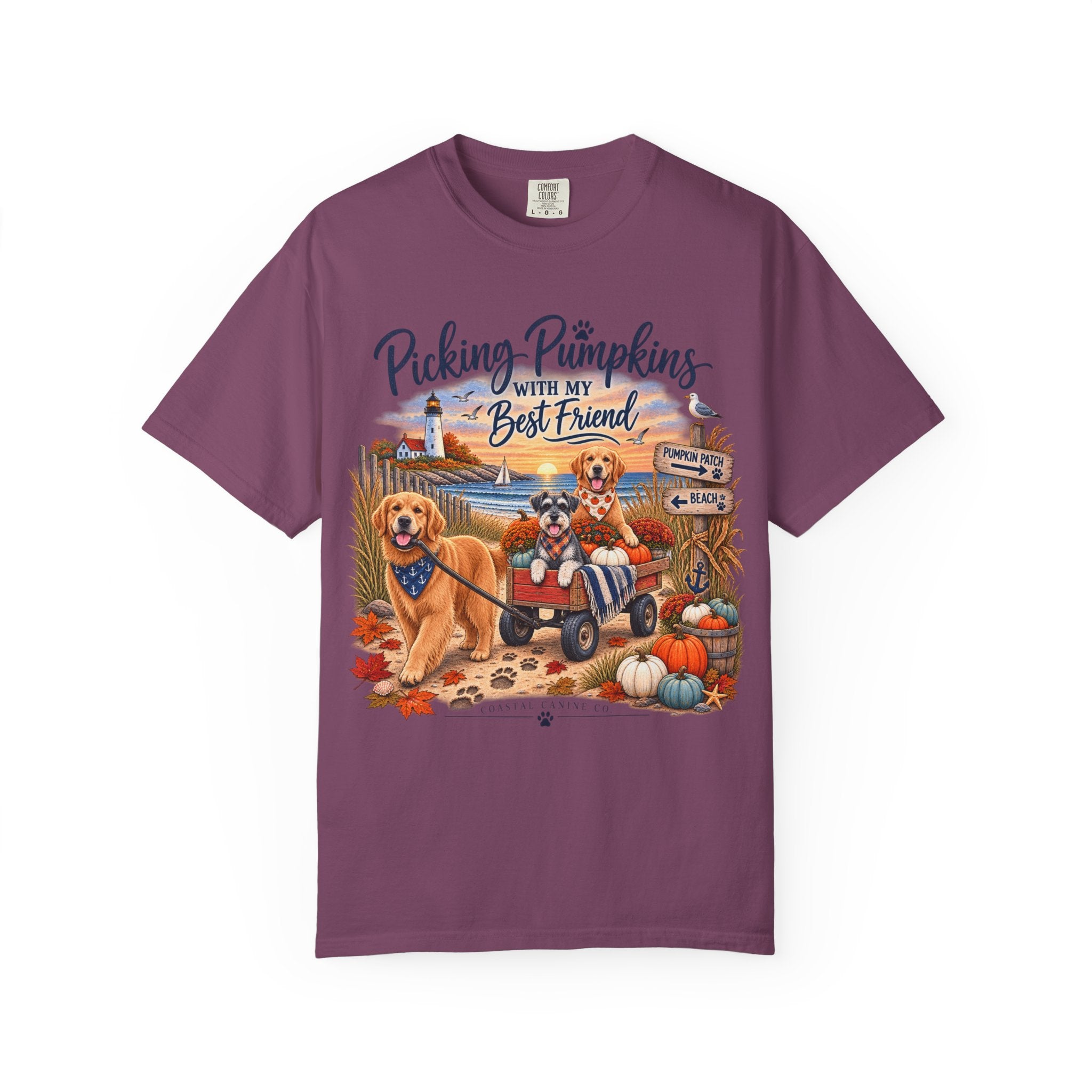 Picking Pumpkins With My Best Friend T-Shirt — Fall Dog Pumpkin Patch Tee