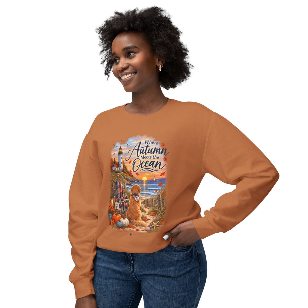 Where Autumn Meets the Ocean Sweatshirt — Coastal Fall Dog Pullover