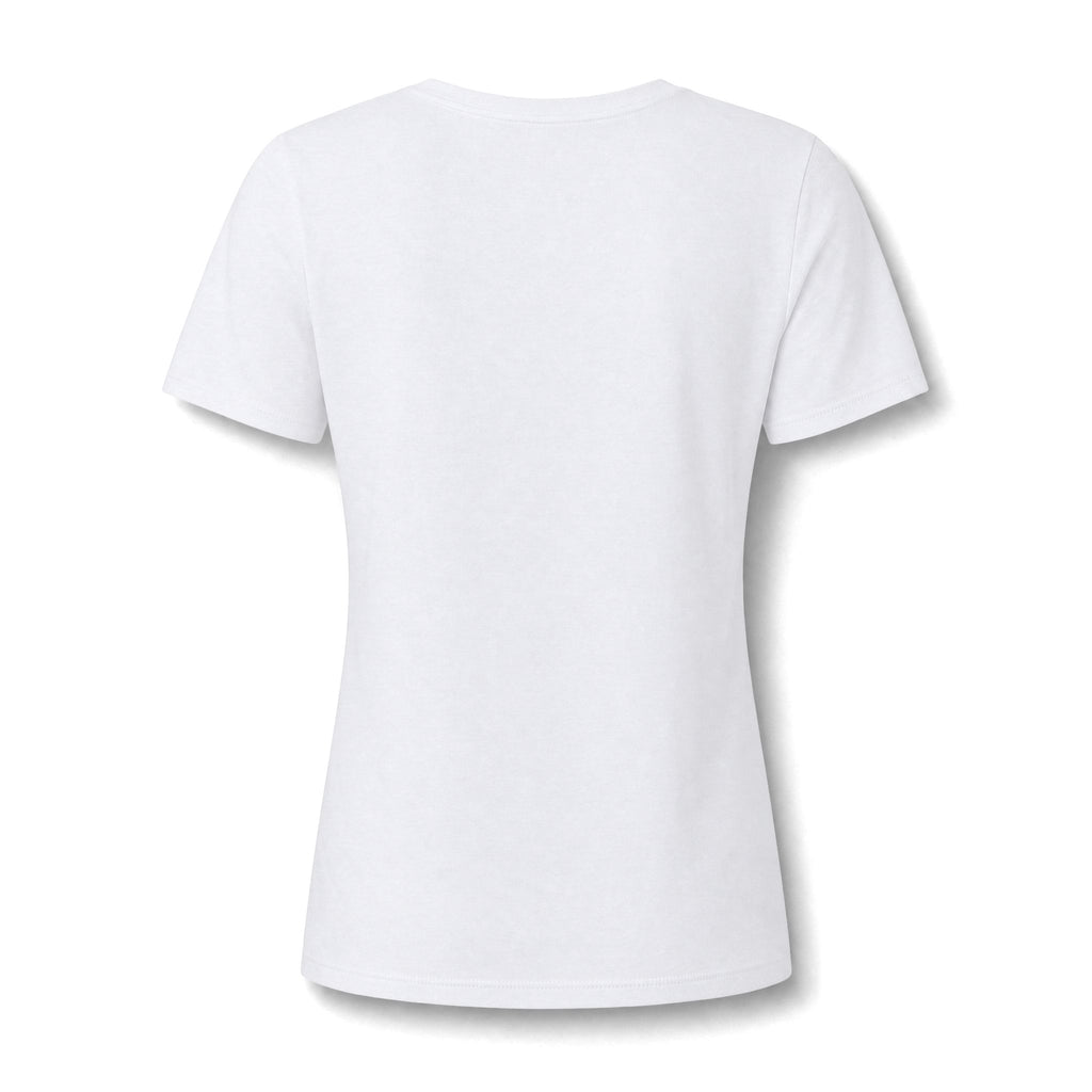 Coastal Dog Mom V-Neck Tee — Beachy Paw Print Women’s Shirt
