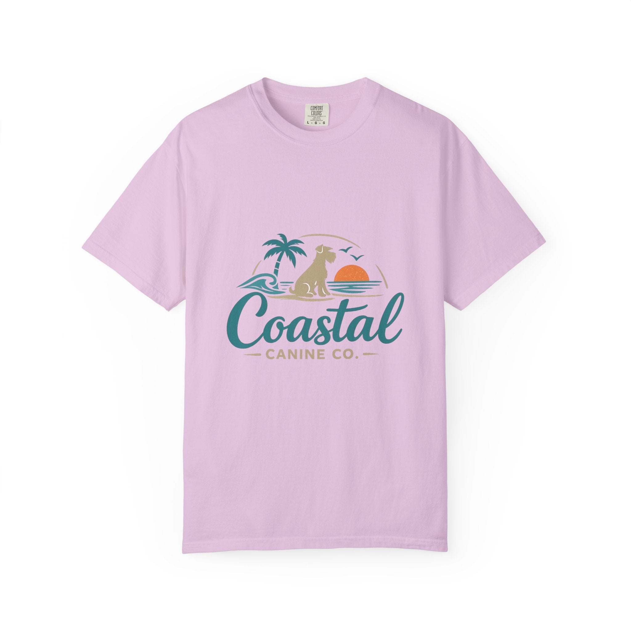 Coastal Canine T-Shirt — Beach Dog Sunset Tee