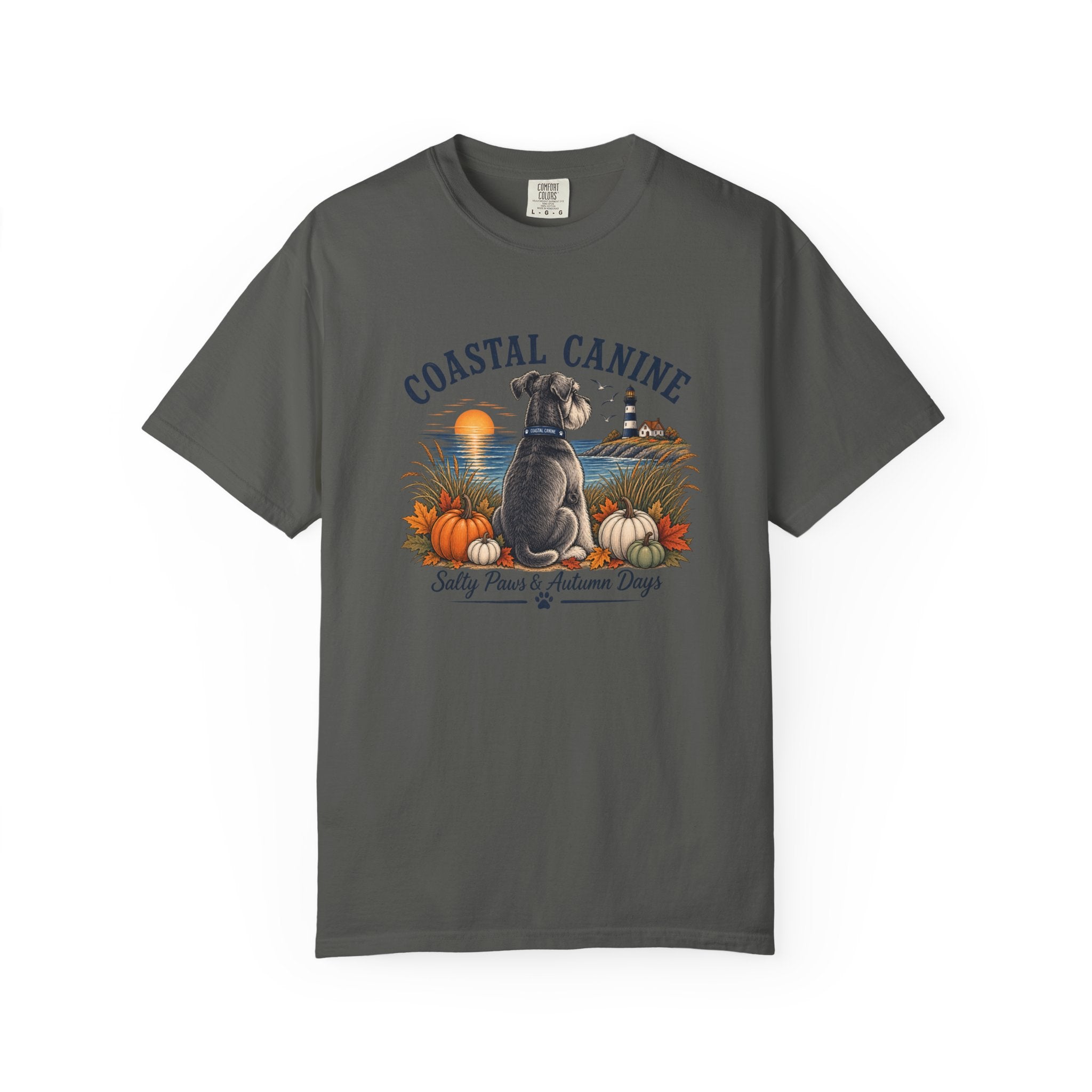 Coastal Canine T-Shirt — Salty Paws & Autumn Days Beach Dog Tee