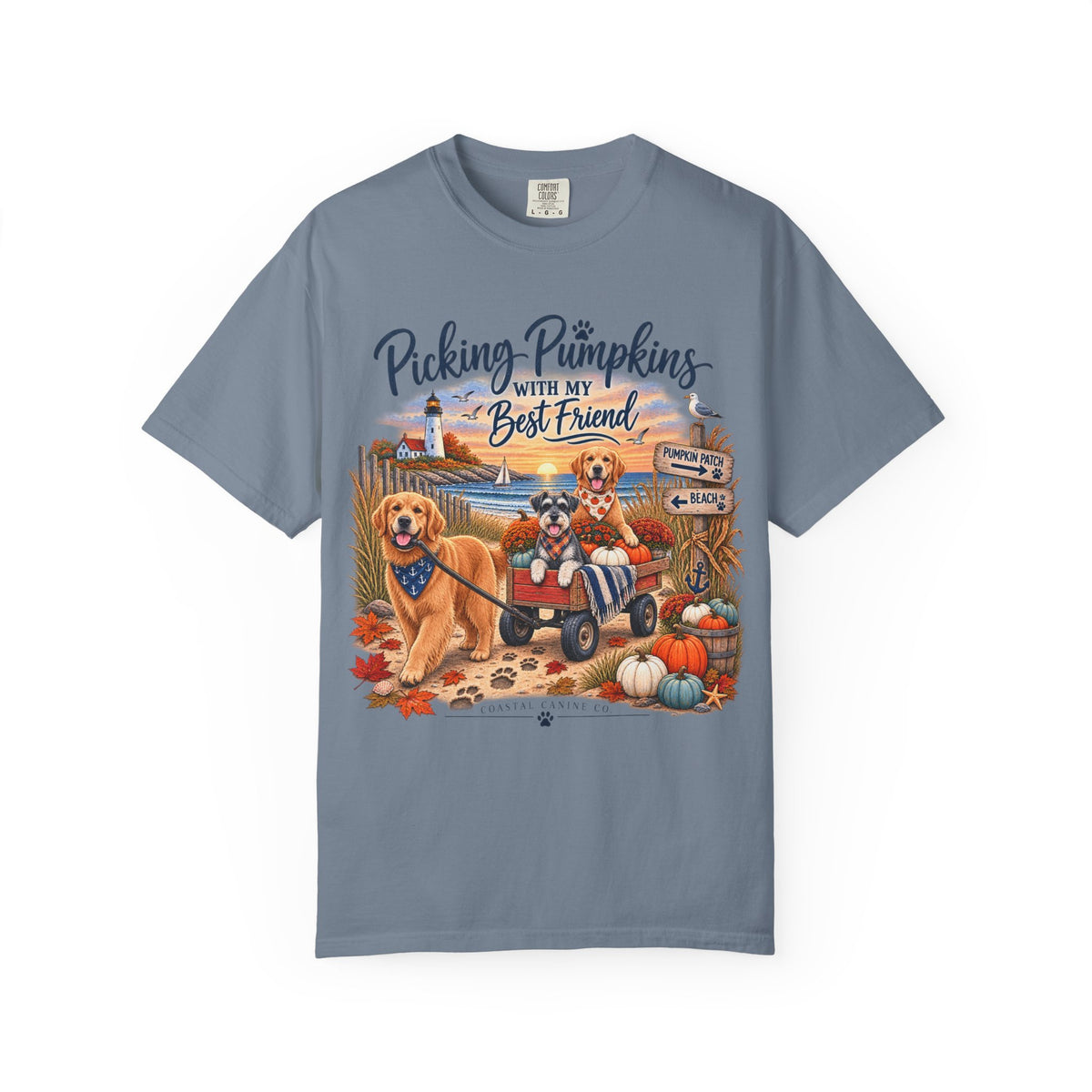 Picking Pumpkins With My Best Friend T-Shirt — Fall Dog Pumpkin Patch Tee