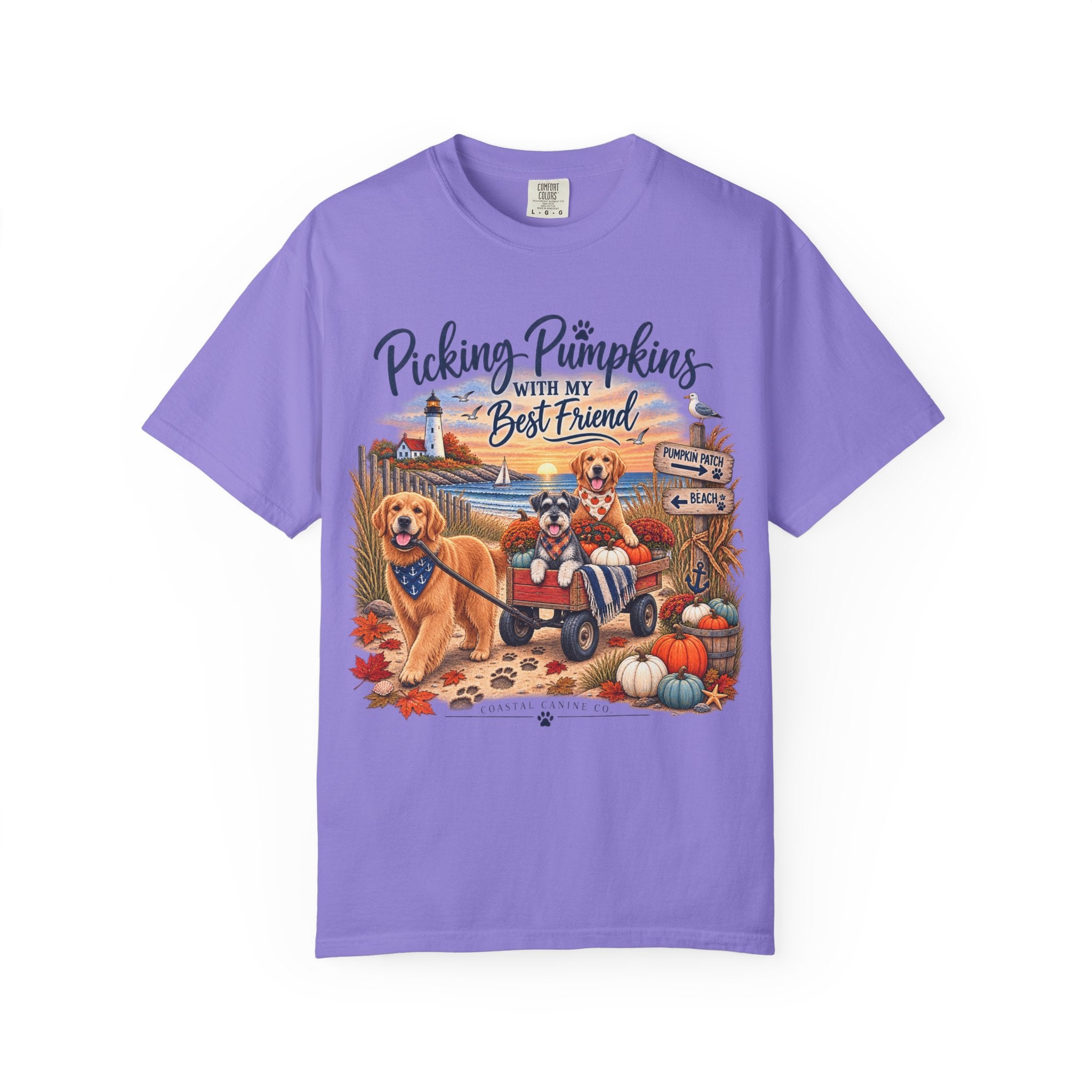 Picking Pumpkins With My Best Friend T-Shirt — Fall Dog Pumpkin Patch Tee