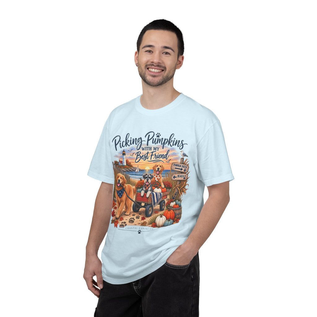 Picking Pumpkins With My Best Friend T-Shirt — Fall Dog Pumpkin Patch Tee