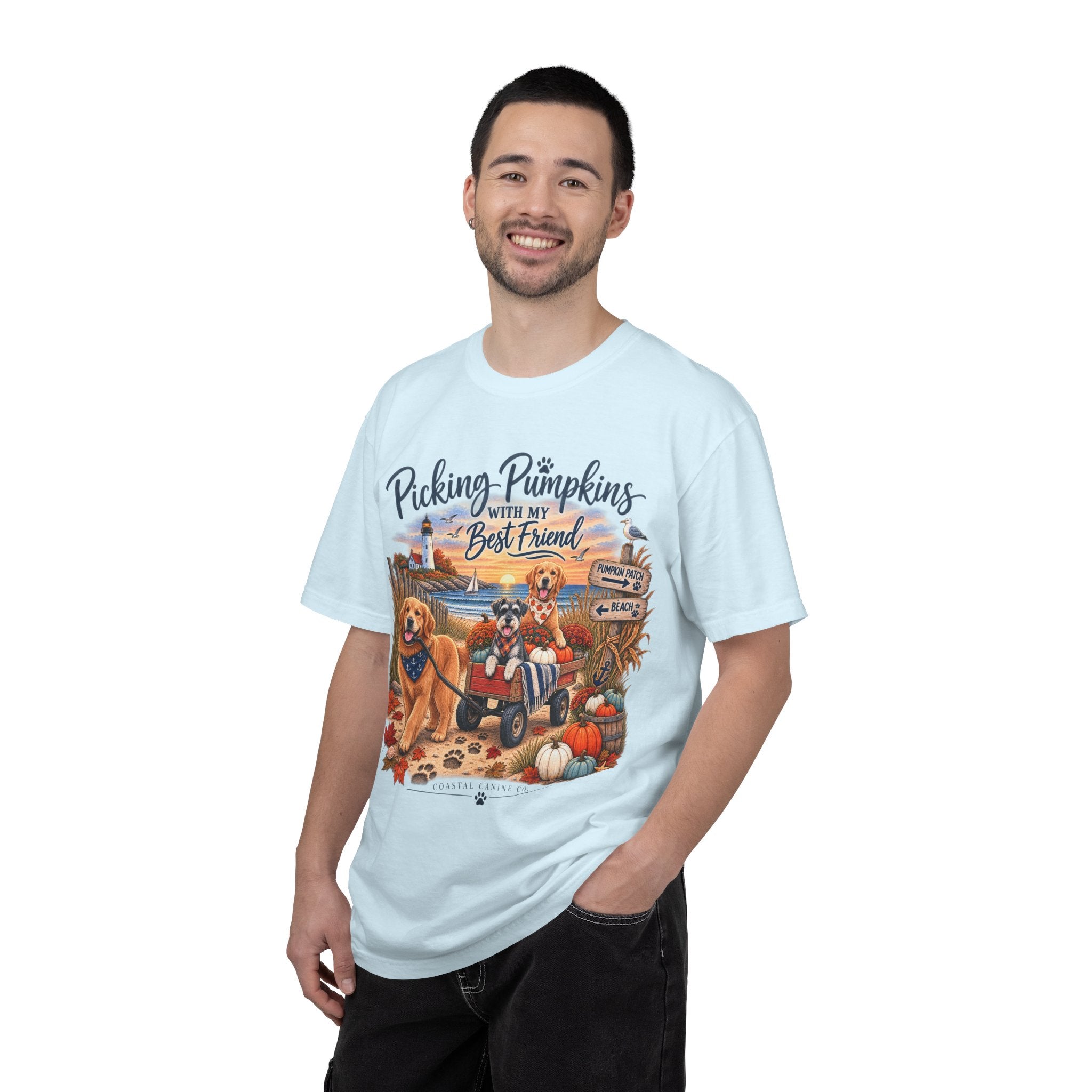 Picking Pumpkins With My Best Friend T-Shirt — Fall Dog Pumpkin Patch Tee