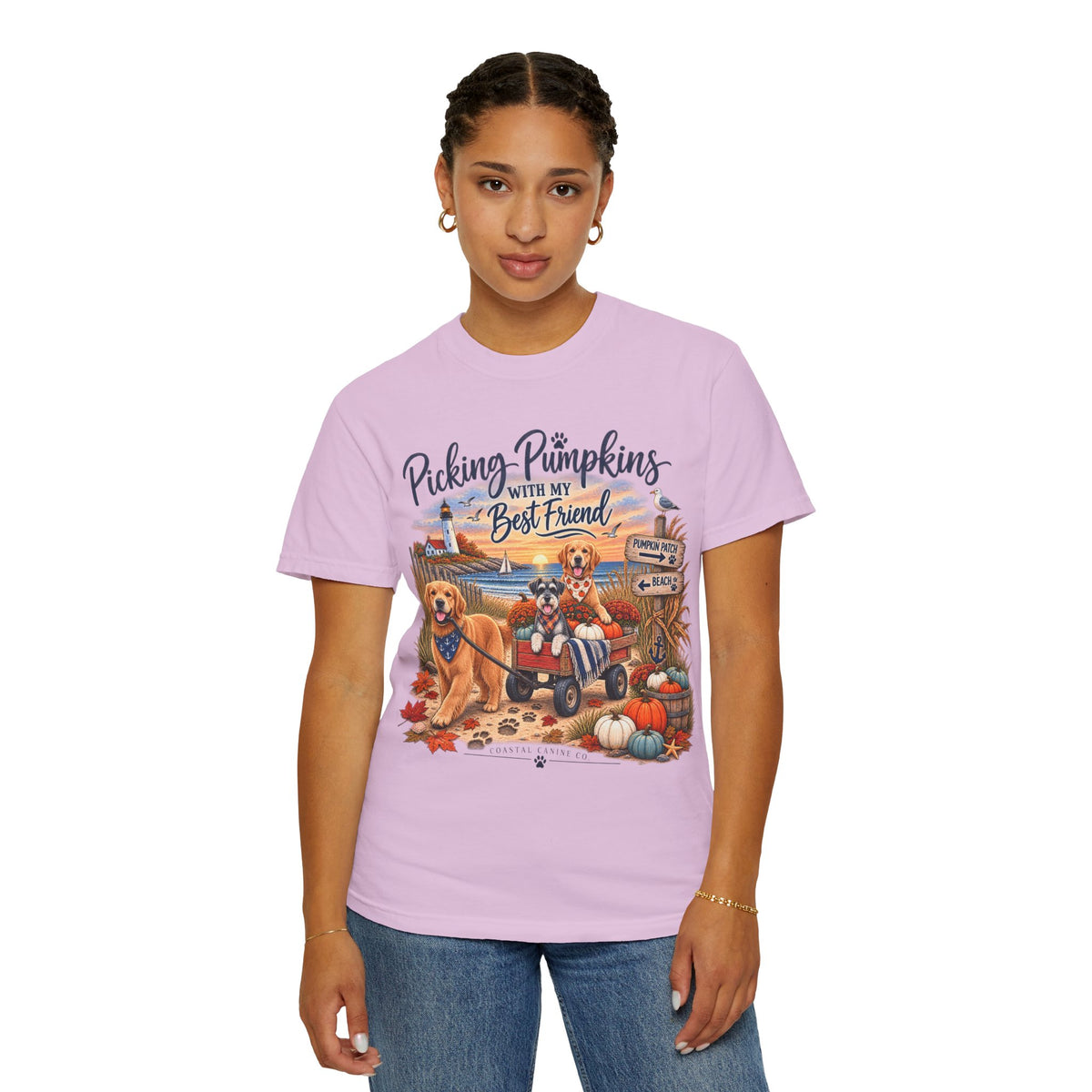Picking Pumpkins With My Best Friend T-Shirt — Fall Dog Pumpkin Patch Tee