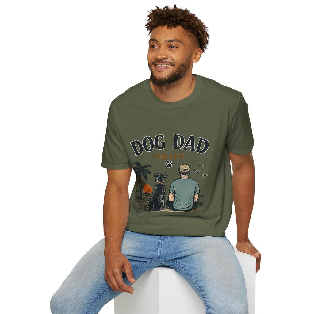 Dog Dad T‑Shirt — "Dog Dad Fur Life" Graphic Tee for Pet Lovers