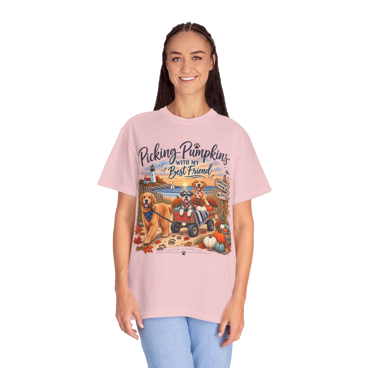 Picking Pumpkins With My Best Friend T-Shirt — Fall Dog Pumpkin Patch Tee
