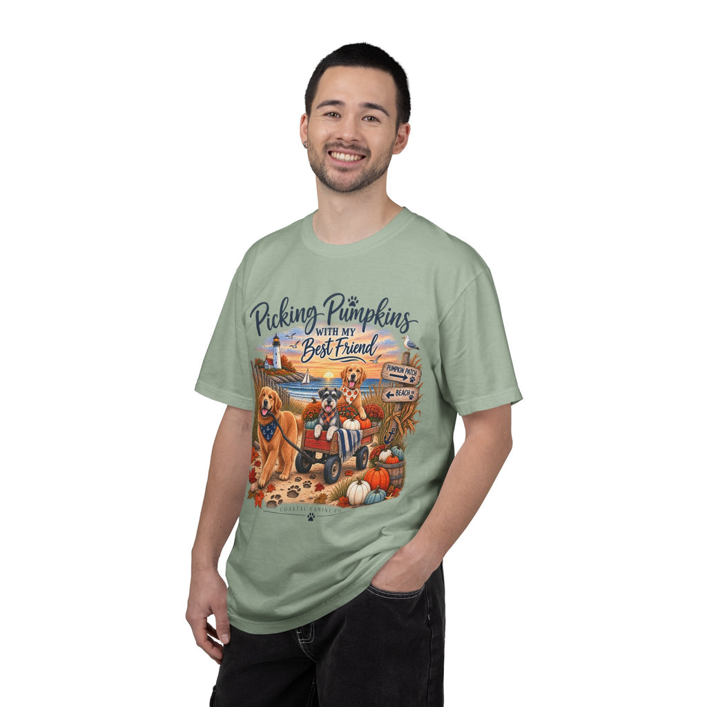 Picking Pumpkins With My Best Friend T-Shirt — Fall Dog Pumpkin Patch Tee