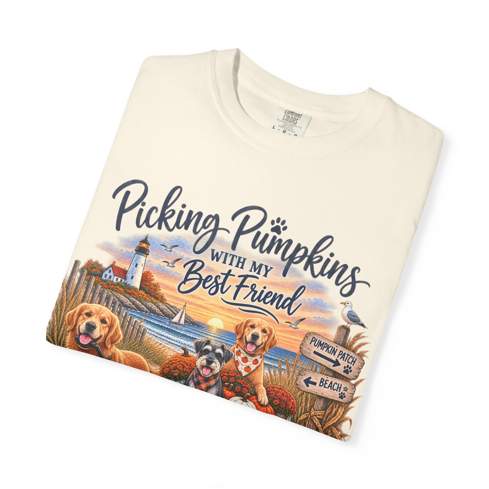 Picking Pumpkins With My Best Friend T-Shirt — Fall Dog Pumpkin Patch Tee